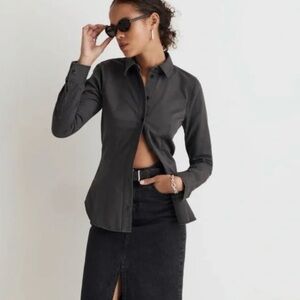 Madewell Black Button Down Shirt